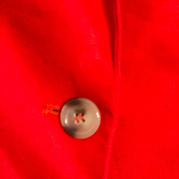Adrienne Vittadini Women's Orange/Red Linen Blazer - Size USM - Picture 12 of 16